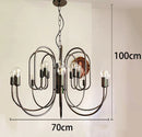 Axyaa LED Staircase Chandeliers Indoor Pendant Light Lamps for Living Room