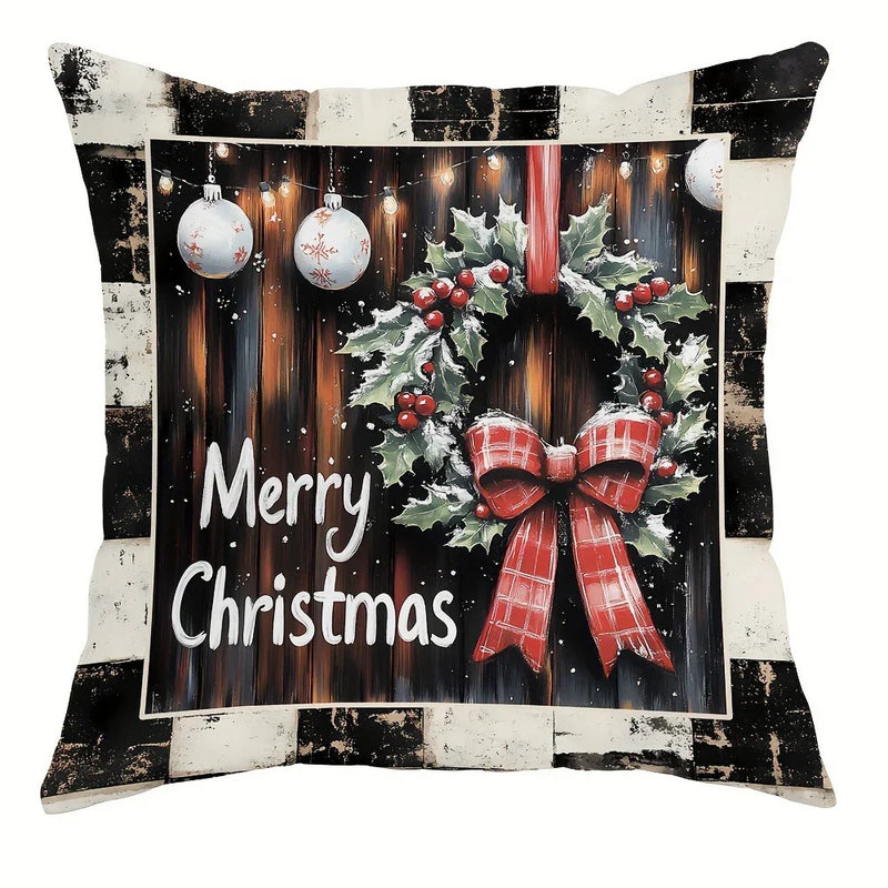 Axyaa Christmas Theme Pillowcase Gift Home Decor Sofa Cushion Cover