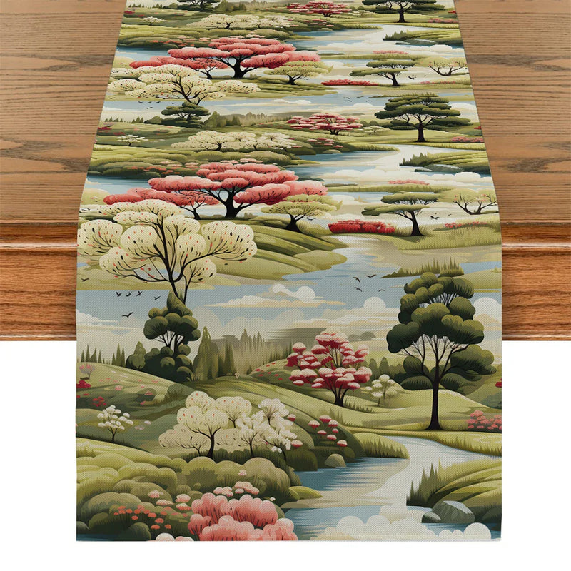 Axyaa Table Runner Wedding Decoration Cloth Dining Decor Runners Washable Dining Long Cloth
