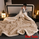 Axyaa Winter Plush Fleece Blanket - Cozy Sofa Quilt for Office and Home