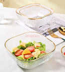 Axyaa Glass Fruit Salad Bowl High Tea Table Snack Plate