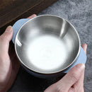 Axyaa Double Layer Rice Soup Bowl with Handle, Children's Tableware