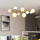 Axyaa Smoke Grey Glass Chandelier Pendant Light - Luxury Artistic Glass Lamp