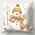 Axyaa Christmas Santa Fawn Pillowcase - Festive Home Decoration