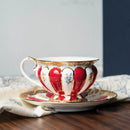 Axyaa Camellia Ceramic Coffee Mug - European Court Luxury Latte Cup