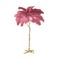 Axyaa Nordic Ostrich Feather LED Floor Lamp Resin Copper Indoor Lighting