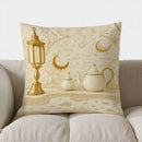 Axyaa Crescent Moon & Lantern Pillow Cover for Sofa, Bedroom, Car