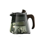 Axya Glass Tea Pot with Infuser and Square Filter - Heat Resistant Teaware