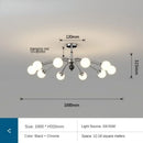 Axyaa Nordic Light Luxury Chandelier Modern Dining Room Bedroom Warm Lamps