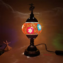 Axyaa Turkish Swirling Dance Mosaic Table Lamp Glass Bed Light Vintage Romantic Glass Mosaic Lamp