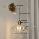 Axyaa Nordic LED Wall Light Brass Pull Chain Switch Bedside Lamp - Modern Design
