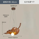 Axyaa Retro Leaf Wood Pendant Light for Commercial Decor, Bar, Restaurant, Hotel, Shop
