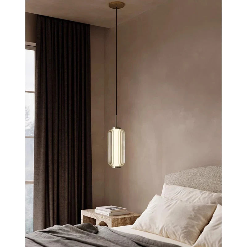Axyaa Glass Pendant Lamp - Modern Minimalist Design for Restaurants and Bedrooms