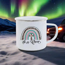 Axyaa Rainbow Enamel Dwarf Mug Set for BBQ Party, Easter & Breakfast.