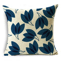 Axyaa Blue Texture Print Linen Cushion Case for Living Room Sofa - 40cm/45cm/50cm