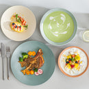 Axyaa Stoneware Tableware Set, Embossed, Service for 4/8/12