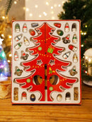 Axyaa Mini Christmas Tree Ornament Set with Snowman Hanging Decor