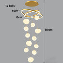 Axyaa Modern LED Staircase Chandeliers for Living Room - Indoor Hanging Light