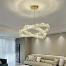 Axyaa Crystal Duplex Staircase Chandelier: Modern LED Luxury Light for Elegant French Hall.