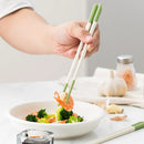 Axyaa Silicone Chopsticks: High Temp Resistant, Steel Core, Mold Resistant, Anti-Slip, Food Grade