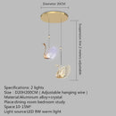 Axyaa Swan Acrylic LED Pendant Chandelier for Home and Restaurant Lighting