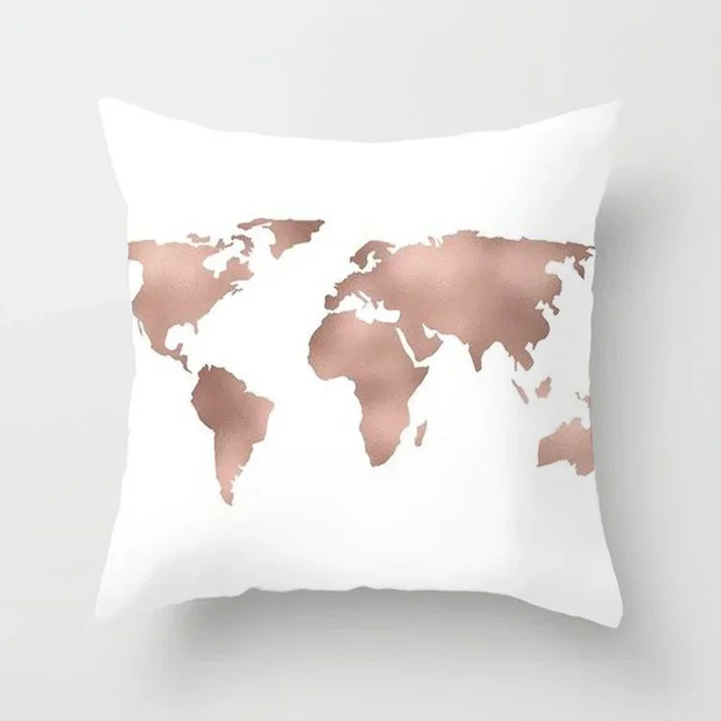 Axyaa Glitter Geometric Pineapple Pillow Covers - 45X45cm