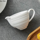Axyaa Ceramic Tableware Set: Gravy Boat, Sauce Pot, Milk Jug, Milk Can, White Cup, Porcelain Seasoning Tools