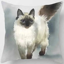 Siamese Cat Print Pillowcase for Home Sofa Decor by Axyaa
