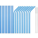 Axyaa Stainless Steel Straw Set - Straight & Curved Drinking Straws for Bar Parties