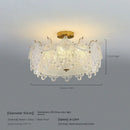 Axyaa Crystal Glass Minimalist Bedroom Ceiling Lamp