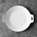 Axya Ceramic Double Ear Plate Restaurant Deep Plate - Creative Tableware