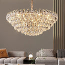 Axyaa Modern Crystal Chandelier: Elegant French Style Lighting for Living and Dining Rooms.
