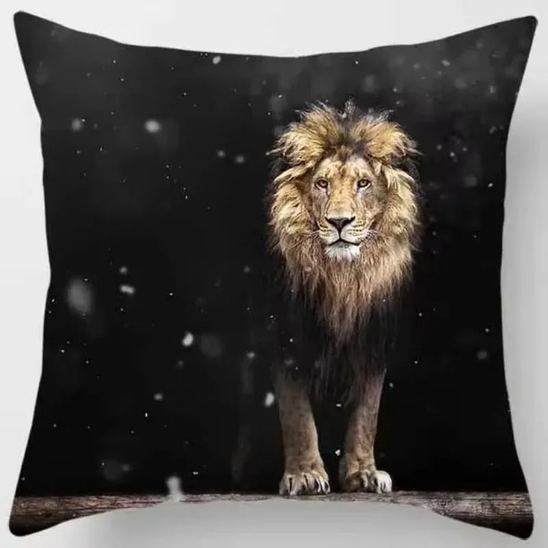 Axyaa African Lion Digital Print Pillowcase Decorative Cover
