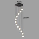 Axyaa Crystal Chandelier Stair Pendant Lamp Living Room Interior Lighting
