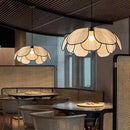 Axyaa Nordic Fabric Ceiling Chandelier LED Pendant Lights for Home Lighting