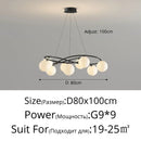 Axyaa Modern LED Glass Chandeliers - Luxury Decorative Lighting