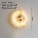 Axyaa Brass Alabaster Wall Lamp: Modern Indoor Sconce for Bedroom, Living Room, Aisle