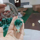 Axyaa Modern Crystal LED Chandelier for Living Rooms, Luxury Stone Crystal Indoor Hanging Lamp