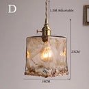 Axyaa Glass Pendant Lights: Retro LED Hanging Lamps for Home Decoration