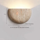 Axyaa Black Travertine LED Wall Lamps - Vintage Indoor Lighting Fixture