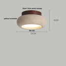 Axyaa Yellow Travertine LED Ceiling Lamp - Modern Natural Stone Ceiling Lights