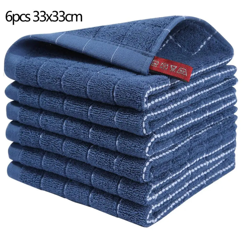 Axyaa Super Absorbent Cotton Kitchen Towel Set for Home Cleaning and Drying