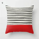 Axyaa Red Geometric Printed Cushion Cover for Fashionable Car Decoration