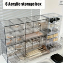 Axyaa 6-Grid Acrylic Cosmetic & Jewelry Storage Drawer Organizer Box