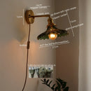 Axyaa Copper LED Wall Lights Modern Style Glass Wall Lamp