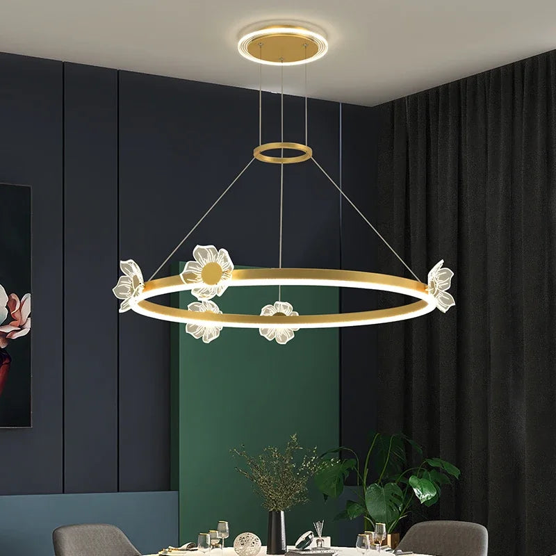 Luxury Butterfly Crystal Chandelier Pendant Lights by Axyaa