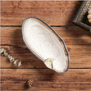 Axyaa Ceramic Sushi Sashimi Plate Set for Japanese Restaurant, Hotel - Cold Dish, Oyster Shell, Cuttle Fish