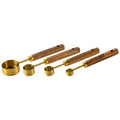 Axyaa Measuring Spoons & Cups Set Wood Handle Stainless Steel Baking Tools