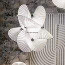 Axyaa Serpentine LED Chandelier: Creative White Fabric Pendant Light & Suspension Lighting for Home Decor