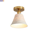 Axyaa Modern Ceramic LED Ceiling Lamp White for Porch & Balcony